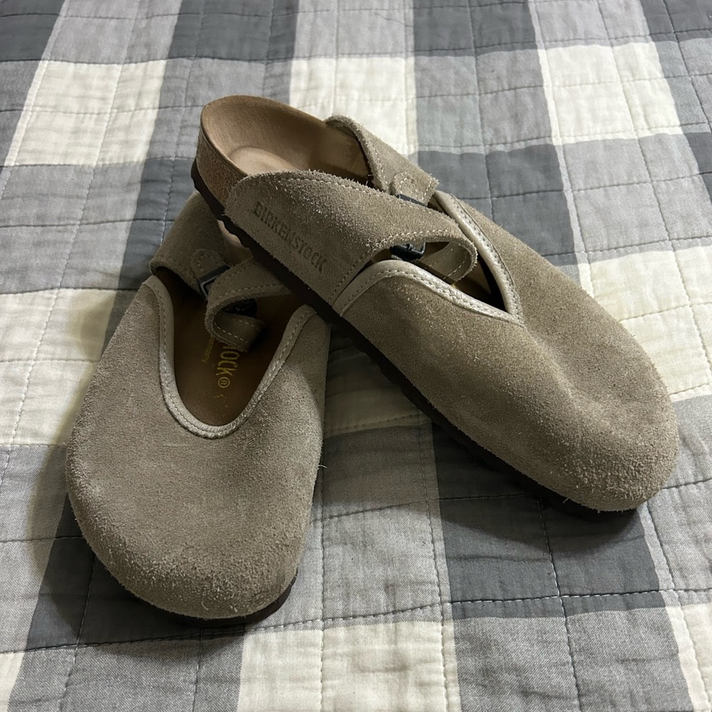 Birkenstock Tan Suede Mary Jane Clog